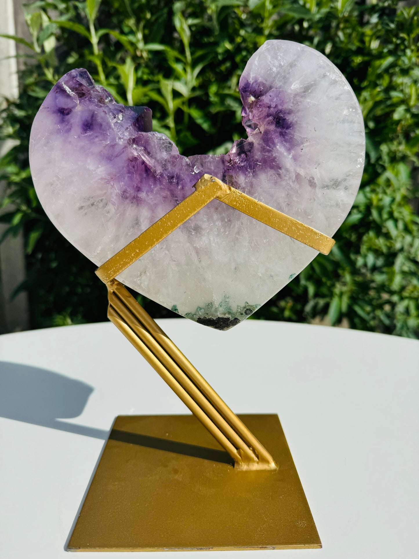 Amethyst Heart On Stand
