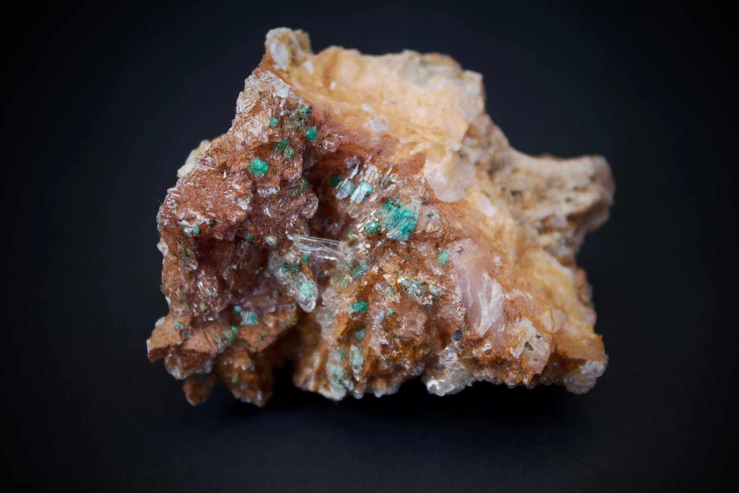Rosasite on Ferrodolomite 1