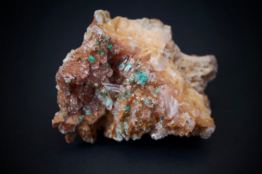 Rosasite on Ferrodolomite 1